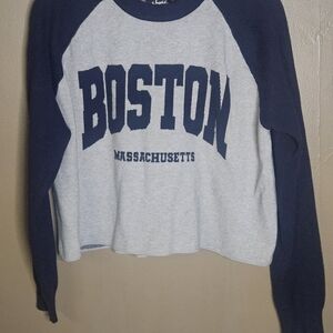 Justify Navy and Gray Boston Sweatshirt